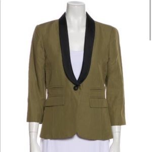 Smythe army green tuxedo blazer NWT size 8
